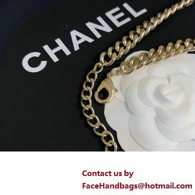 Chanel Metal, Calfskin  &  Strass Gold, Black  &  Crystal CHOKER ABA665 2023